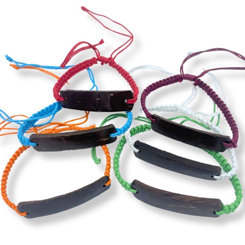 Handmade Friendship Bracelets - Unprinted Custom Ready Coconut (Assorted)
