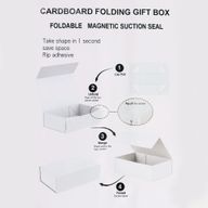 Flat Pack Gift Box - Medium Square (20x18.2x8cm) - Black