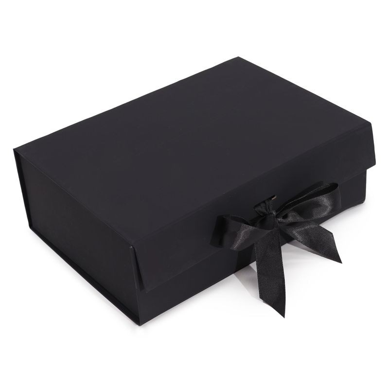 Flat Pack Gift Box - Large (28.2x20.2x9.2cm) - Black
