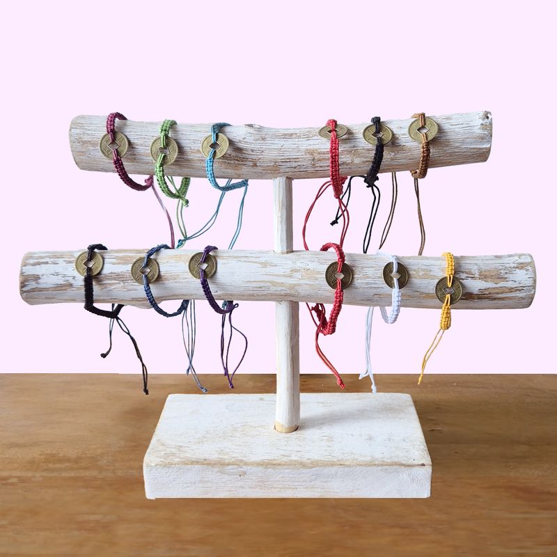 Handmade Friendship Bracelets - Lucky Friends Feng Shui Coin (Assorted)