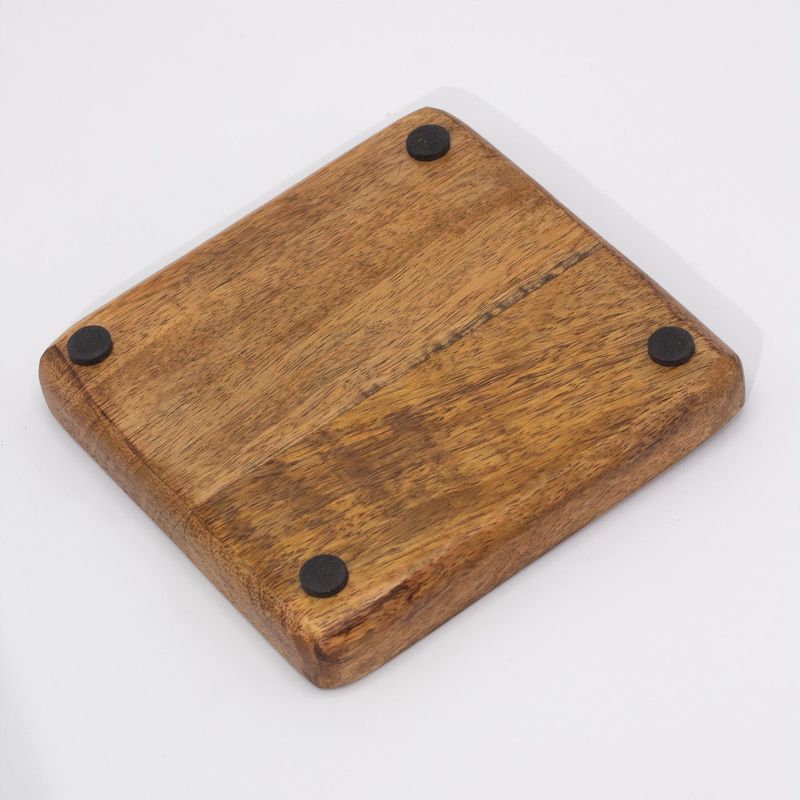 Big Enamelled Square Trinket Tray 15x15x2.5cm - Hop Hare