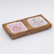 Double Enamelled Trinket Tray 20x10x2.5cm - Hop Hare