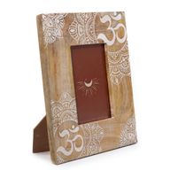 Med Mango Wood Picture Frame (for 10x15cm) 26x20x2cm - Mandala - White