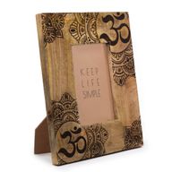 Med Mango Wood Picture Frame (for 10x15cm) 26x20x2cm - Mandala - Black