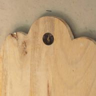 Mango Wood Hamsa Wall Plaque - Whitewash - 52cm