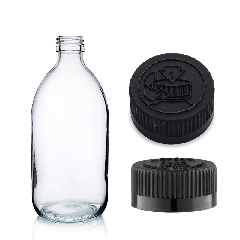200ml Clear Glass Medicine Bottle