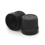 Black Cap for Dropper Bottles TE Boreseal Closure GL18-52 - No Dropper
