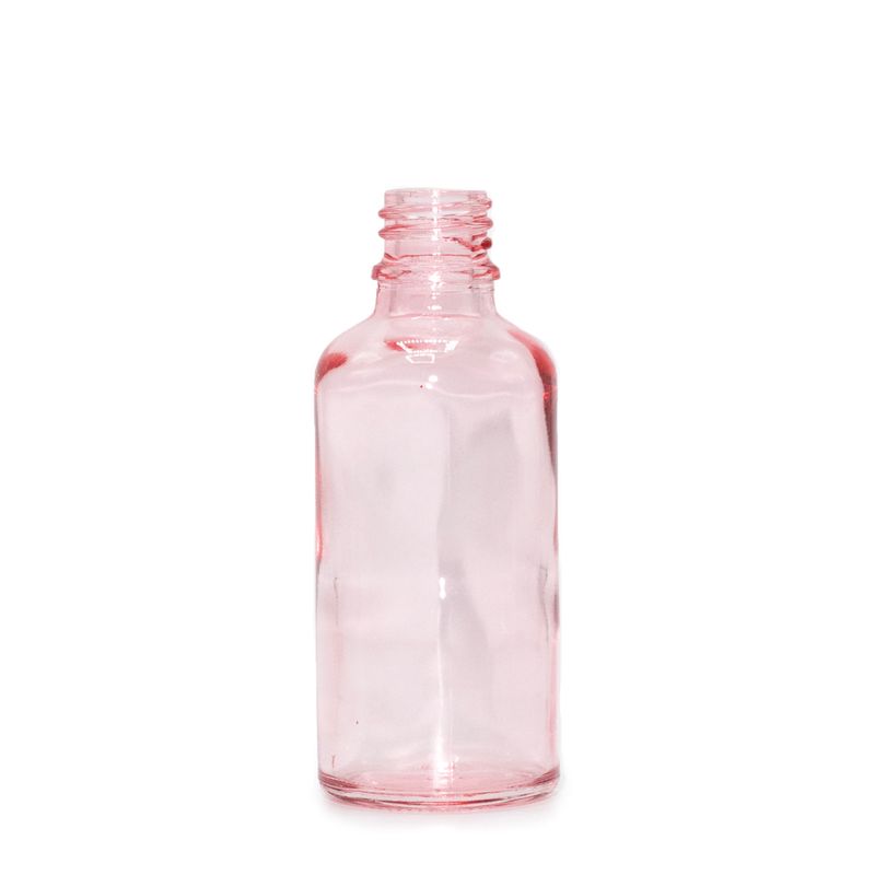 30ml Rose Pink Glass Dropper Bottle - No Cap