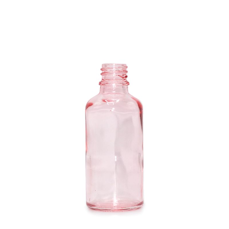 10ml Rose Pink Glass Dropper Bottle - No Cap