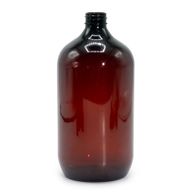 1000ml Amber Plastic Boston Bottle - No Cap