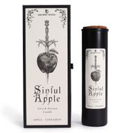 Sinful Apple Ancient Witch ritual candle and matching gift box, front view