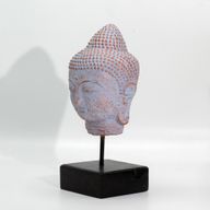 Stillness Buddha Head on Stand - Blue Copper