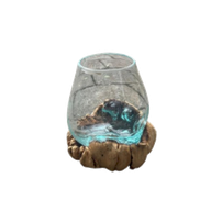 Molten Glass on Rare Parasite Wood - Large