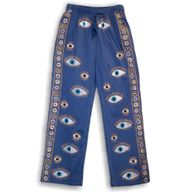 Rich Blue & Gold Evil Eye M/L Handpainted Nomad Sari Pants