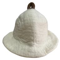Felted Sauna Bowl Hat - Natural