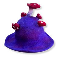 Felted Mushroom Hat - Very Violet