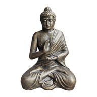 Large Antique Gold Buddha Meditation in Stupa - 1.5m
