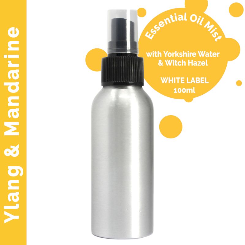 100ml Essential Oil Mist - Ylang Ylang & Mandarin - White Label