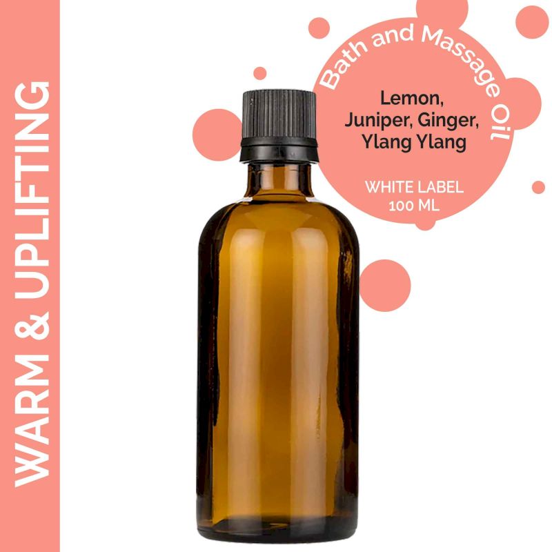 Warm & Uplifting Massage Oil - 100ml - White Label