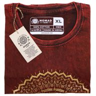 XLarge Stone Washed T-Shirt - Mandala - Maroon