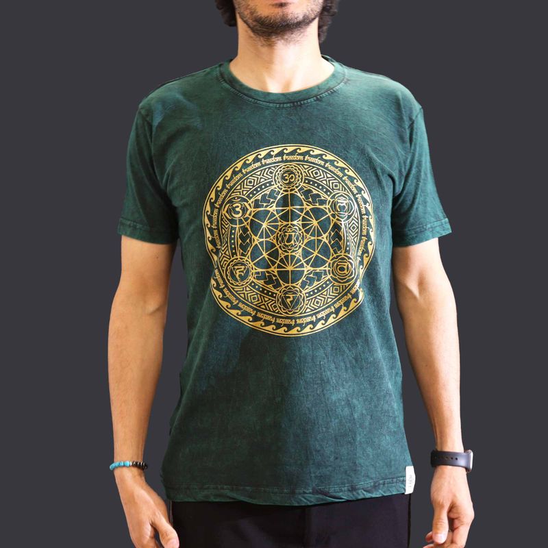Medium Stone Washed T-Shirt - Chakra - Green