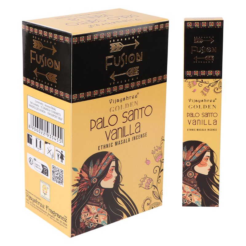 15g Golden Palo Santo and Vanilla Incense Sticks
