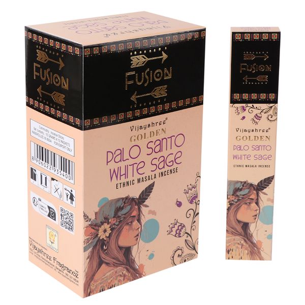 15g Golden Palo Santo and White Sage Incense Sticks
