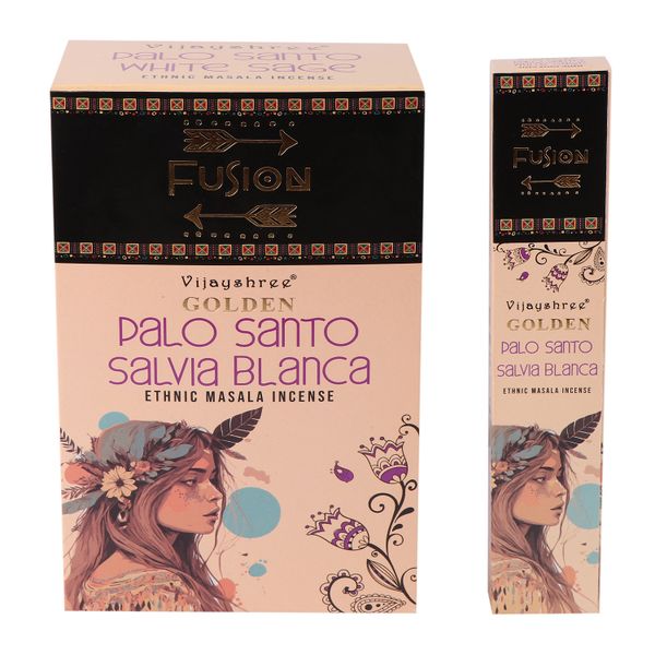 15g Golden Palo Santo and White Sage Incense Sticks