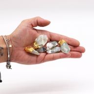 Gemstone Clear Quartz Gold & Silver Plated Pendants (6 assorted)