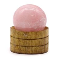 Gemstone Crystal Sphere 40mm - Rose Quartz with Stand