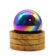 Gemstone Crystal Sphere 50mm - Amethyst Aura with Stand