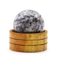 Gemstone Crystal Sphere 50mm - Indian Moonstone with Stand