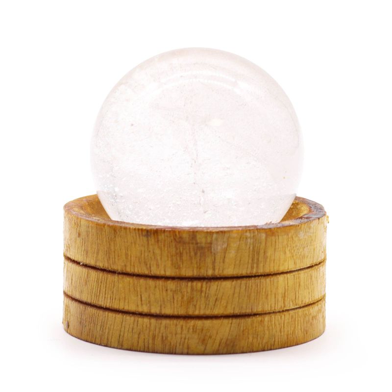 Gemstone Crystal Sphere 50mm - Clear Quartz with Stand