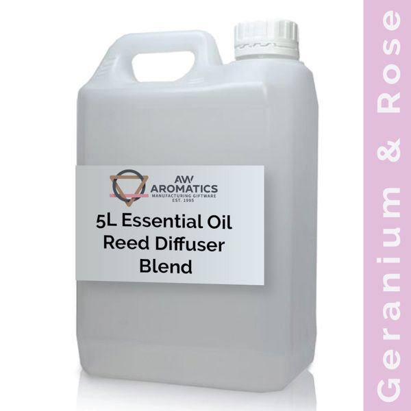 5l Essential Oil Reed Diffuser Blend - Geranium & Rose