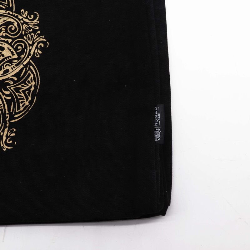 Oversized Tote Bag Chocolate Stonewash 14oz - Freedom Hamsa