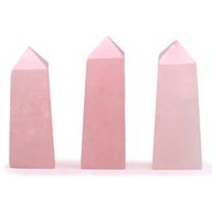 Gemstone Obelisk Point - Rose Quartz