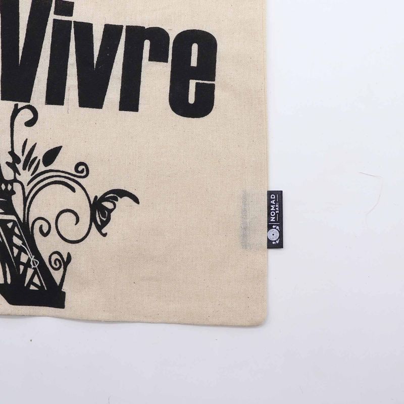 Iconic Basic Tote Bag - Joie de Vivre (40x36cm) - Natural 4oz