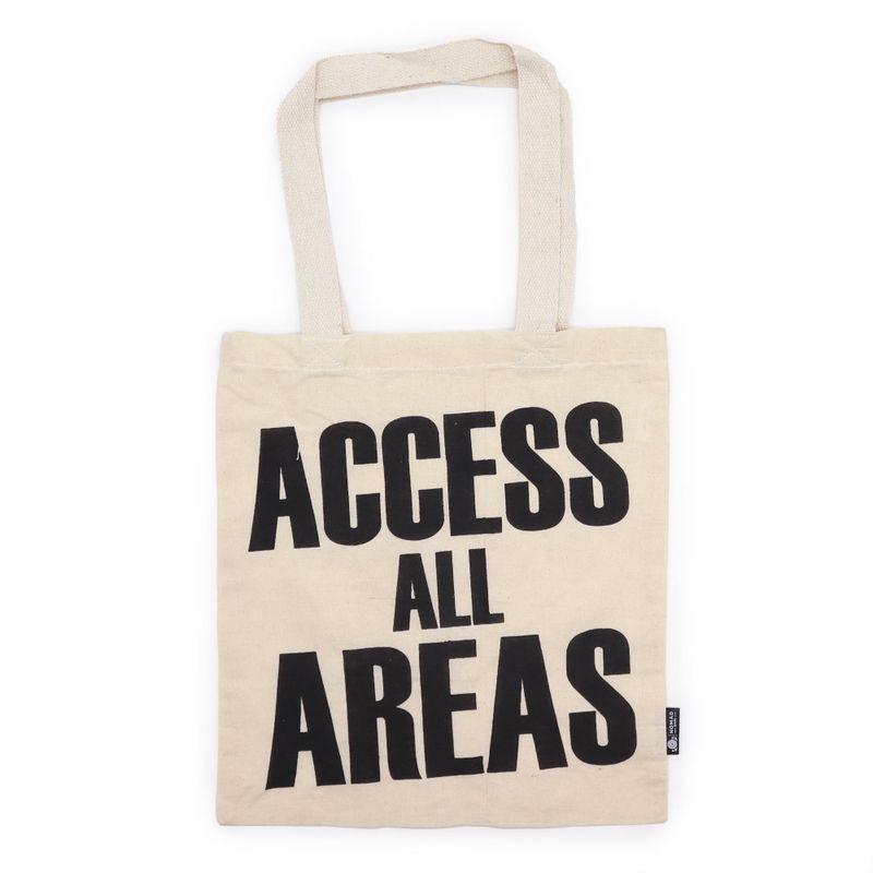 Iconic Basic Tote Bag - ACCESS ALL AREA (40x36cm) - Natural 4oz