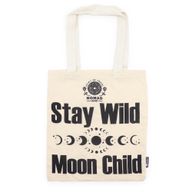 Iconic Basic Tote Bag - Stay Wild, Moon Child (40x36cm) - Natural 4oz