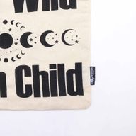 Iconic Basic Tote Bag - Stay Wild, Moon Child (40x36cm) - Natural 4oz