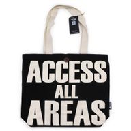 Iconic Classic Tote Bag - ACCESS ALL AREAS (36x43x10cm) - Black Natural 10oz