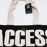 Iconic Classic Tote Bag - ACCESS ALL AREAS (36x43x10cm) - Black Natural 10oz
