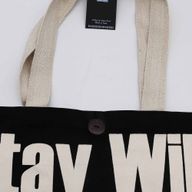 Iconic Classic Tote Bag - Stay Wild, Mood Child (36x43x10cm) - Black Natural 10oz