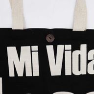 Iconic Classic Tote Bag - Mi Vida Loca (36x43x10cm) - Black Natural 10oz