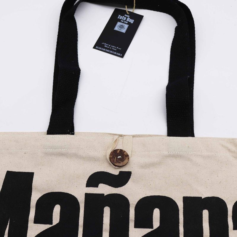 Iconic Classic Tote Bag - Mañana Mañana (36x43x10cm) - Natural 10oz