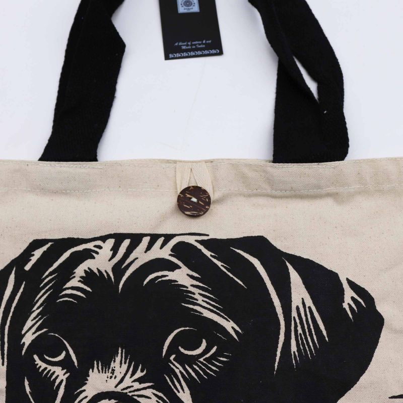 Iconic Classic Tote Bag - It's a Dogs Life (36x43x10cm) - White 10oz