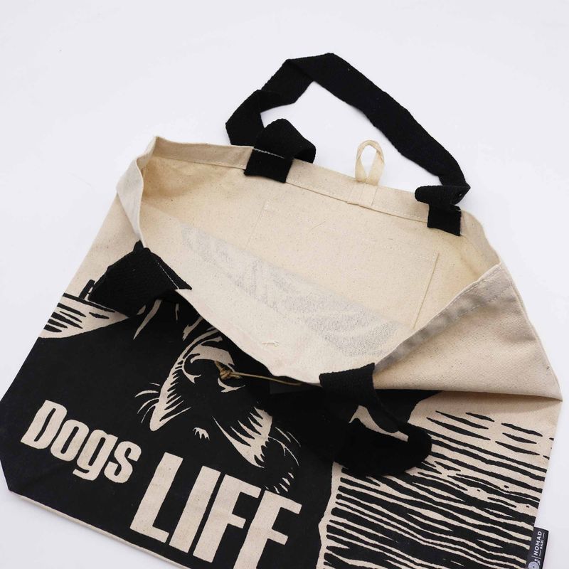 Iconic Classic Tote Bag - It's a Dogs Life (36x43x10cm) - White 10oz