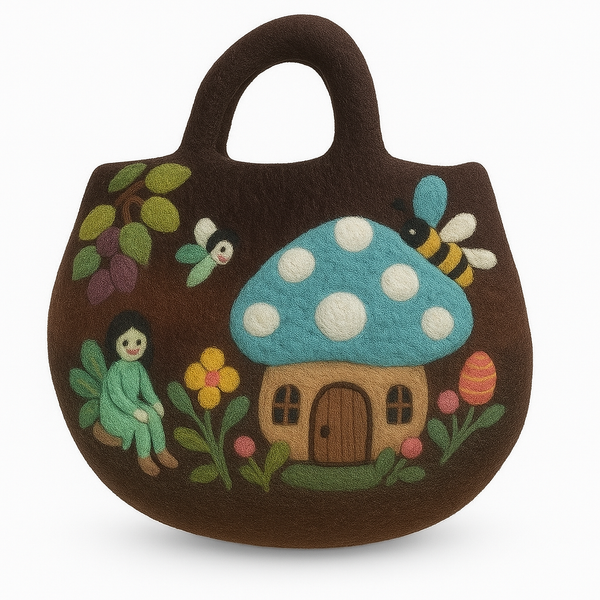 Fairy Garden Felted Bag - 35x27cm