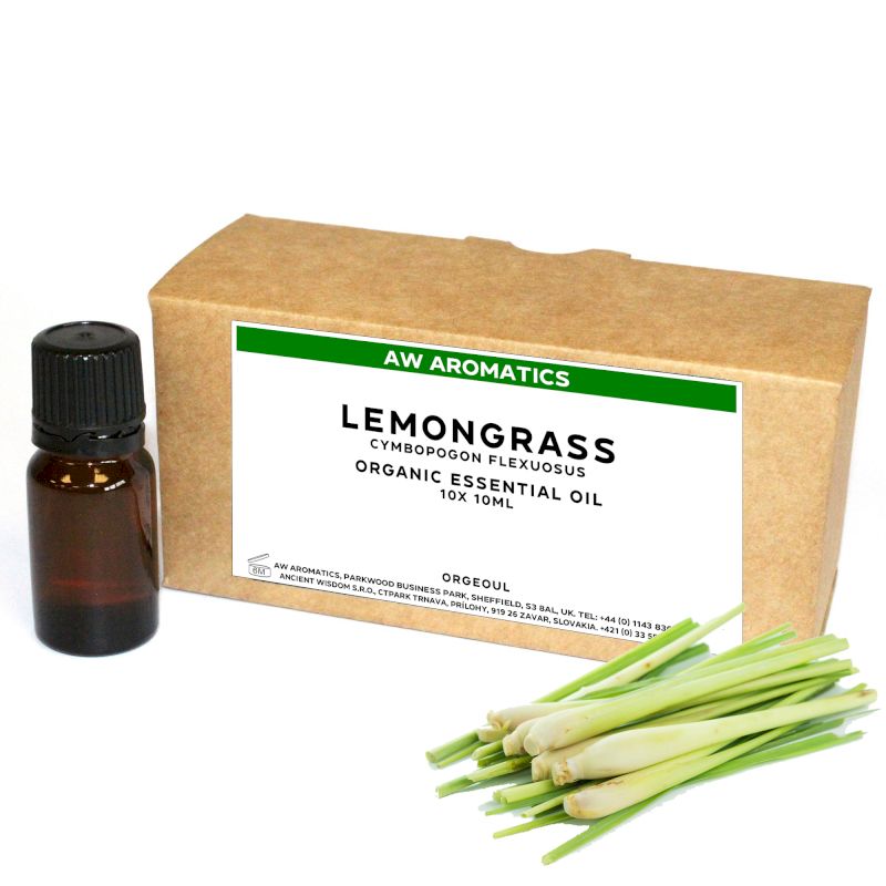 Lemongrass Organic Essential Oil 10ml - White Label