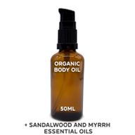 Organic Body Oil 50ml - Sandalwood & Myrrh - White Label